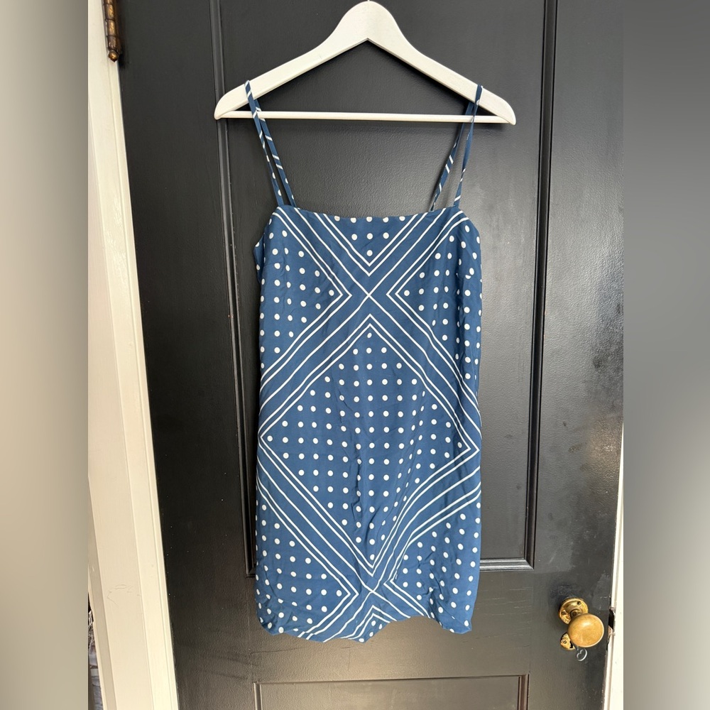 Abercrombie & Fitch Navy and White Patterned Mini Dress
